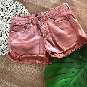 Peach Freepeople Denim Shorts